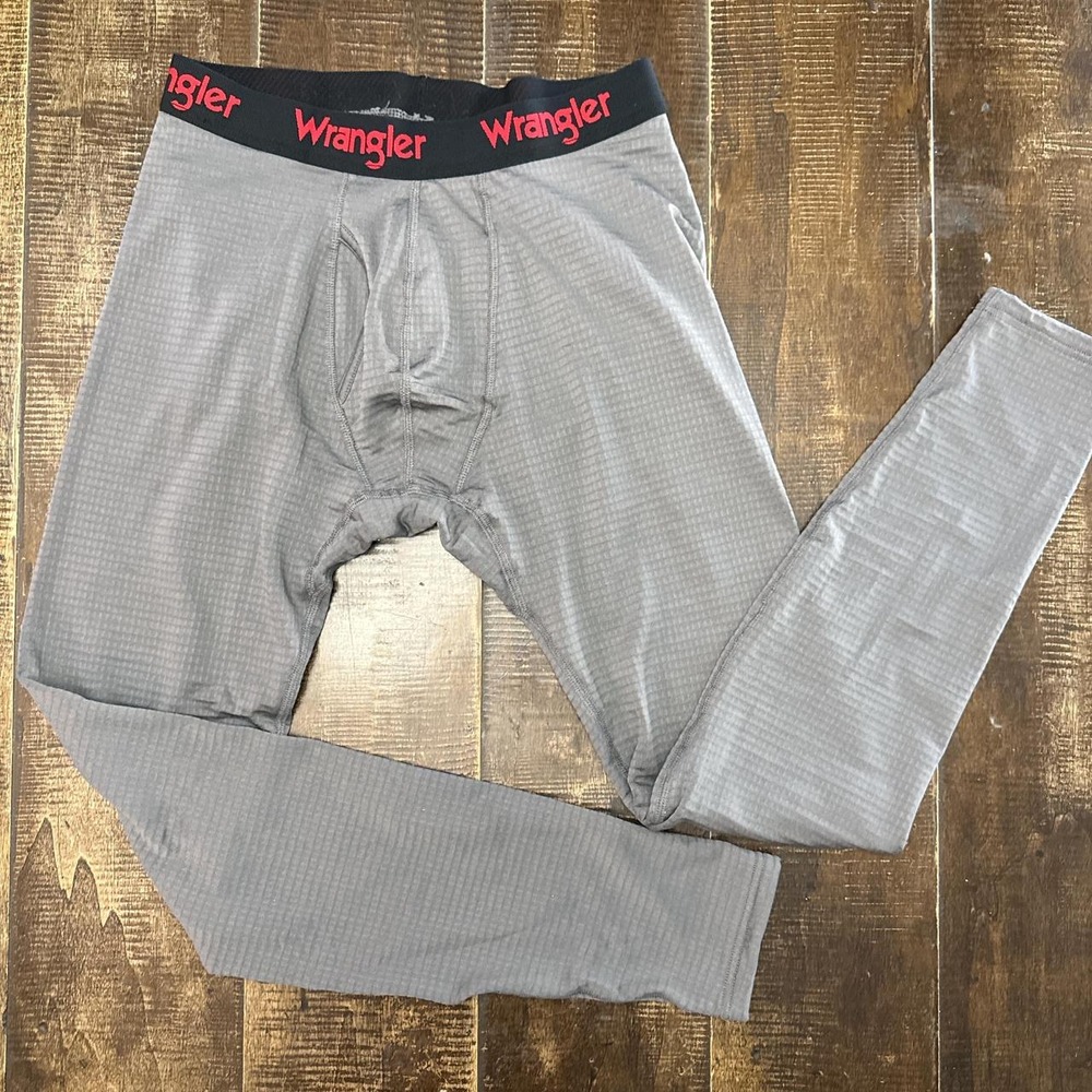 Wrangler Men's Grey Performance Moisture Wicking Base Layer Pants